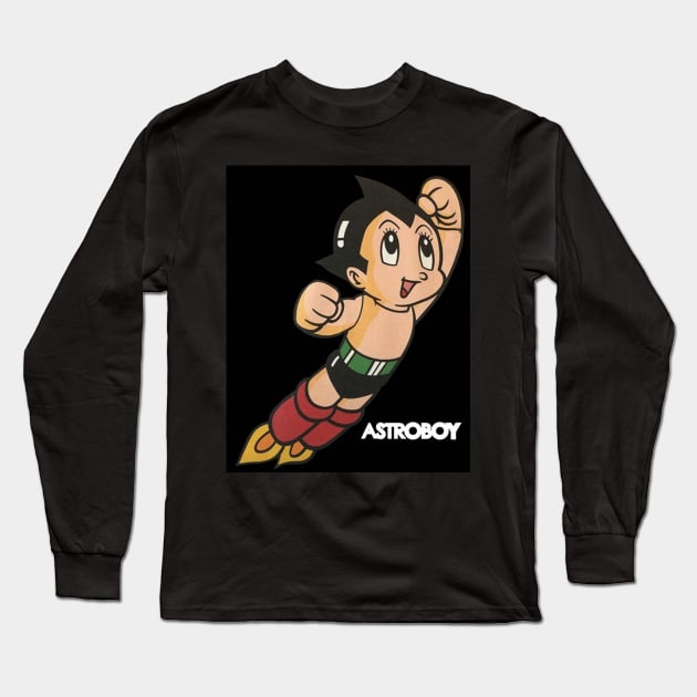 Vintage Astroboy Anime Long Sleeve T-Shirt by ronniebryx